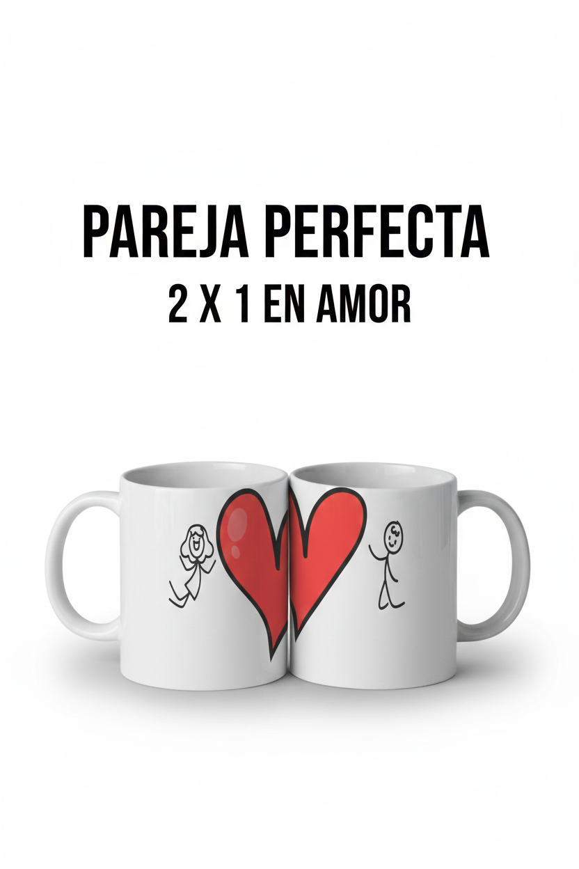 Dos Tazas "Conexión Perfecta" – El Regalo que lo Completa Todo ❤️